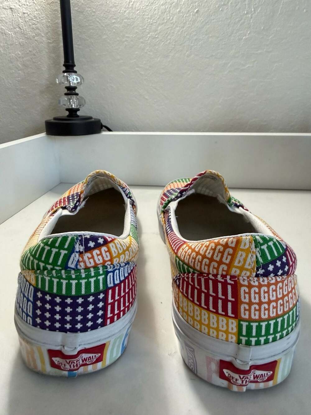 Vans Classic Slip-On Pride Rainbow LGBTQ+ Casual Sneakers - Picture 4 of 7